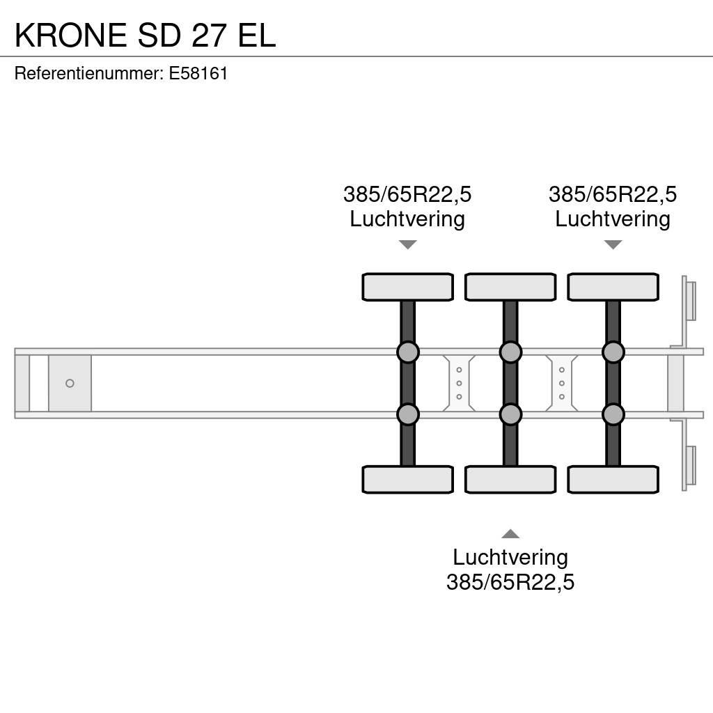 Krone SD 27 EL Bortinių sunkvežimių priekabos su nuleidžiamais bortais