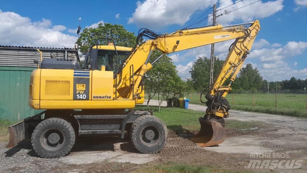 Komatsu PW 140-7 Ratiniai ekskavatoriai