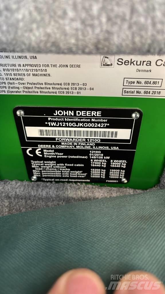 John Deere 1210G Naudoti miškovežiai (Forvarderiai)