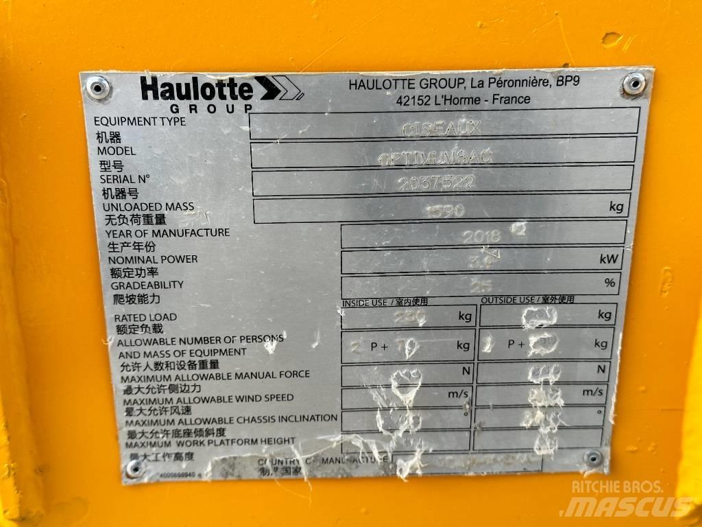 Haulotte OPTIMUM 8 Žirkliniai keltuvai