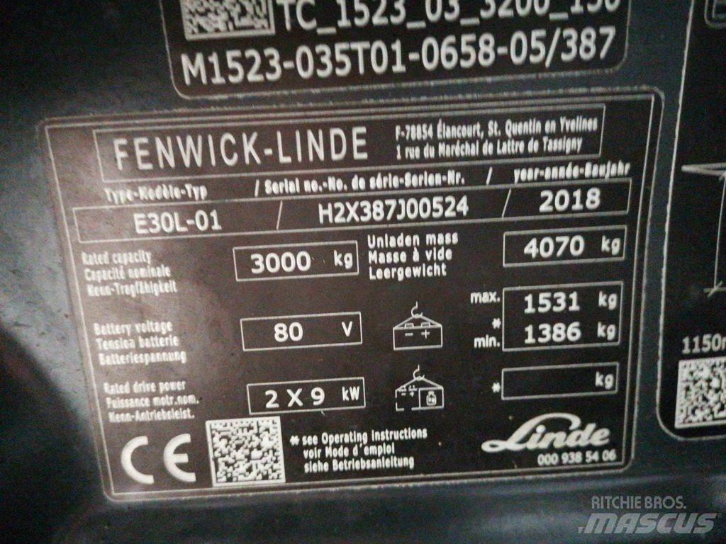 Linde E30L-01 Elektriniai šakiniai krautuvai