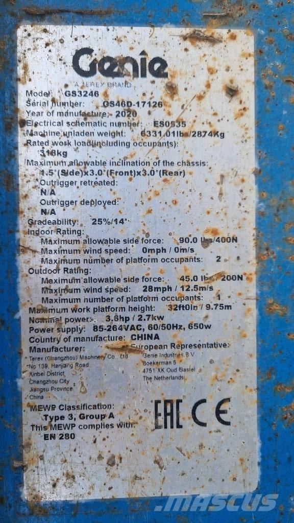 Genie GS 3246 Žirkliniai keltuvai
