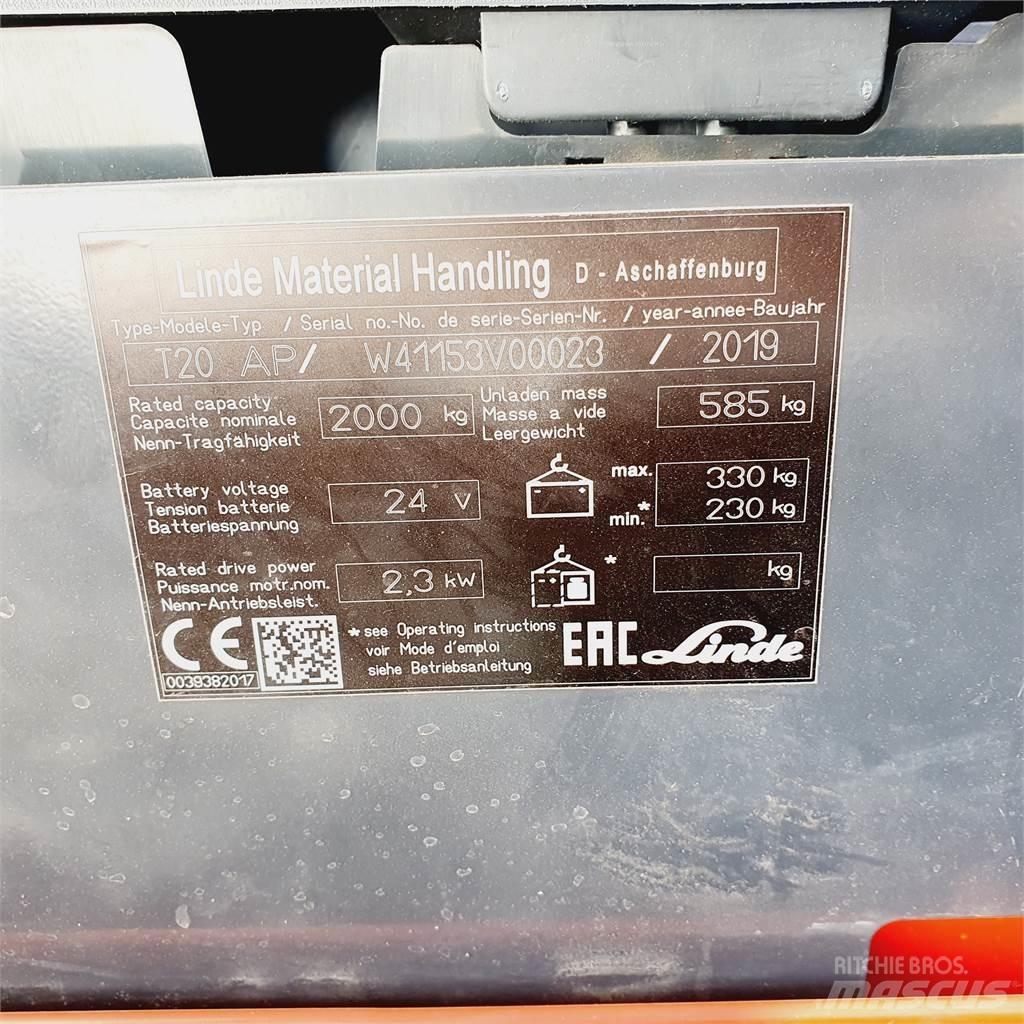 Linde T20AP Narrow Mažų aukščių keltuvai