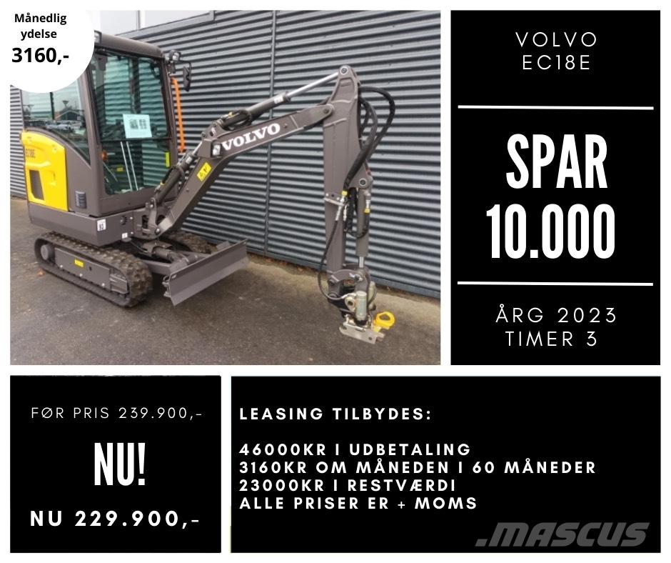 Volvo EC 18 E Mini ekskavatoriai < 7 t