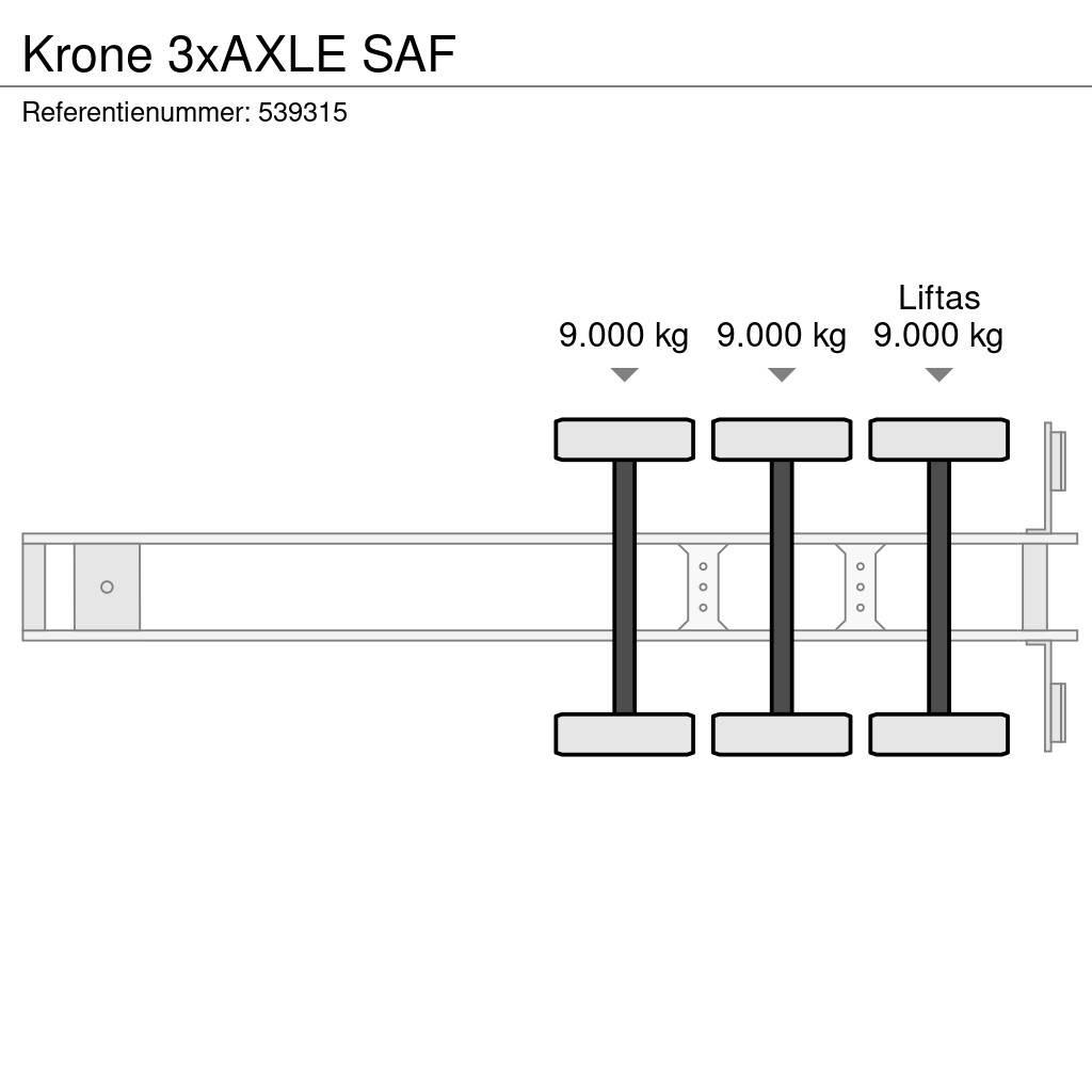 Krone 3xAXLE SAF Dengtos puspriekabės