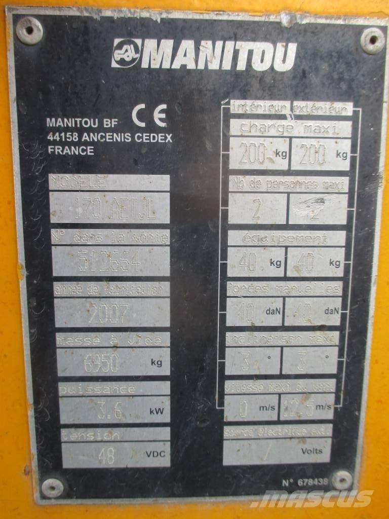 Manitou 170 AETJL Alkūniniai keltuvai