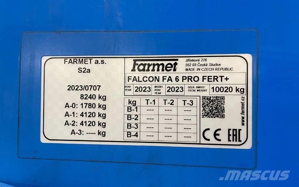Farmet Falcon 6 Pro Sėjimo technika
