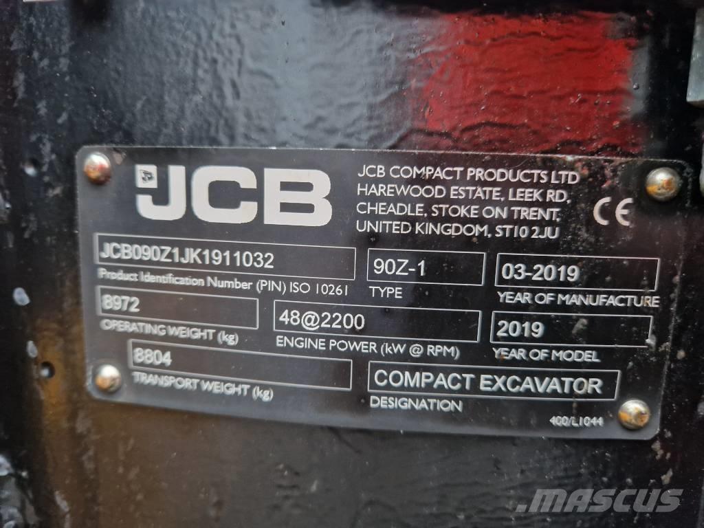 JCB 90 Z-1 Vidutinės galios ekskavatoriai 7-12 t