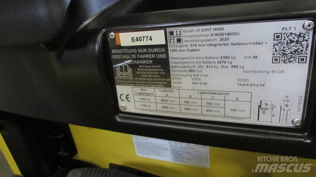 Hyster J1.6XNT MWB Elektriniai šakiniai krautuvai