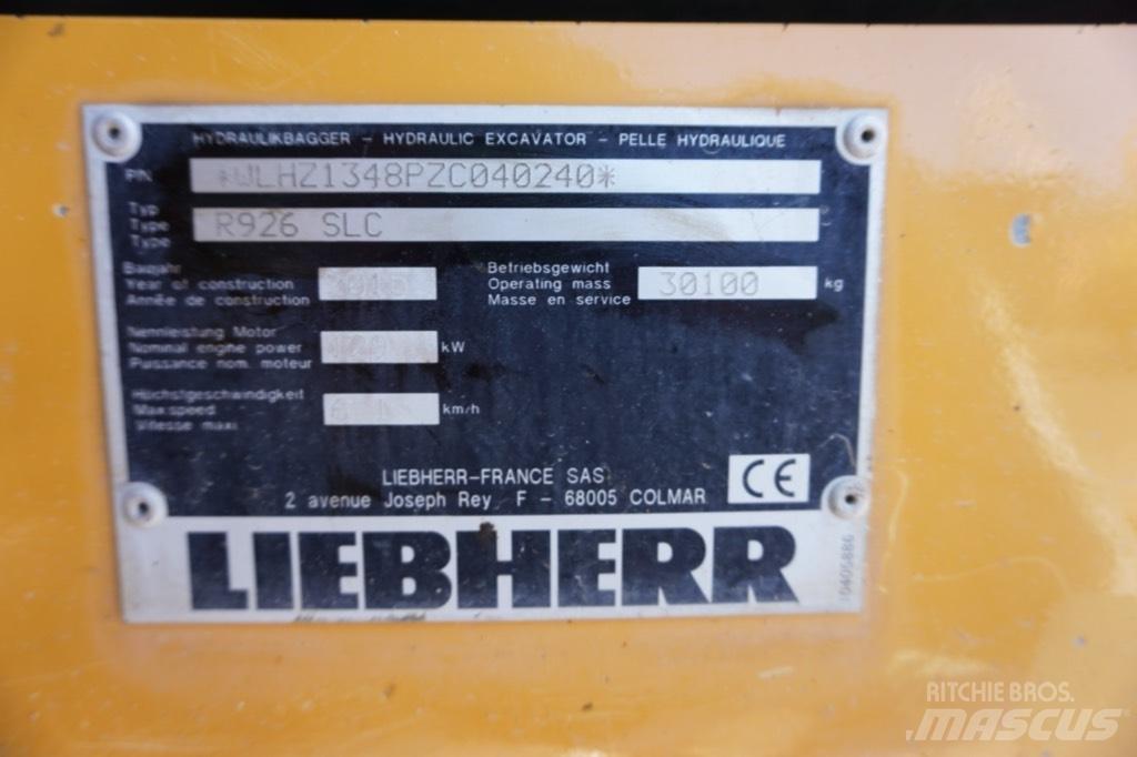 Liebherr R 926 SLC Vikšriniai ekskavatoriai