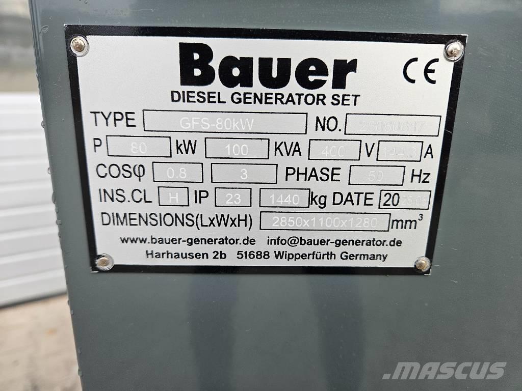 Bauer GFS-80Kw Dyzeliniai generatoriai