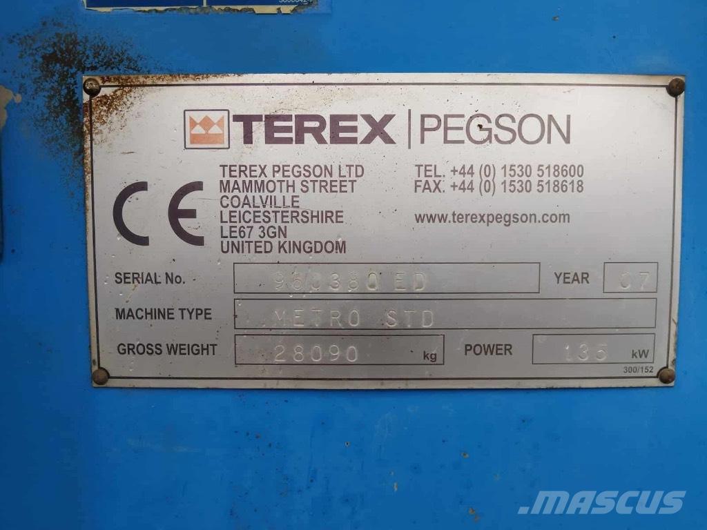 Terex Pegson Mobilūs smulkintuvai