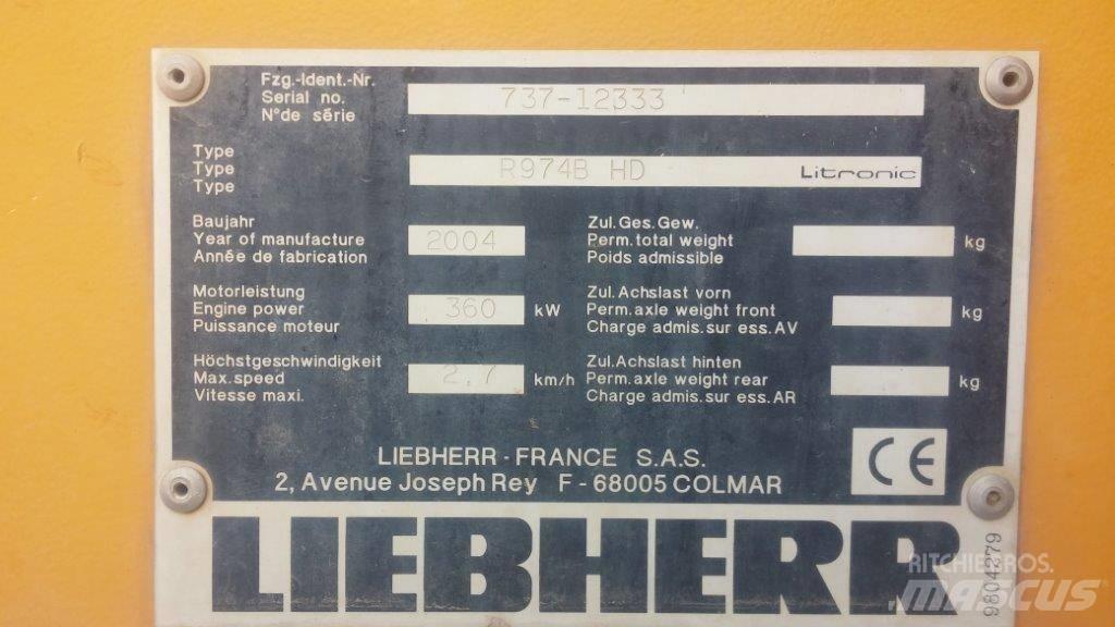 Liebherr R 974 B HD Vikšriniai ekskavatoriai