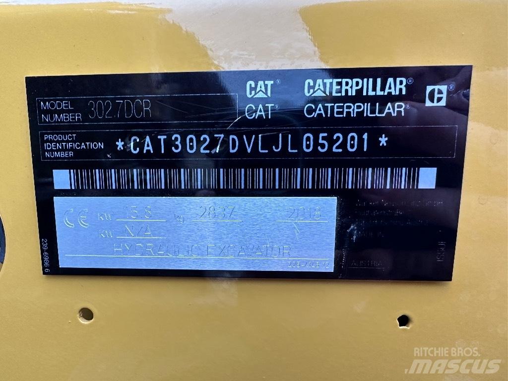CAT 302.7 D CR Mini ekskavatoriai < 7 t