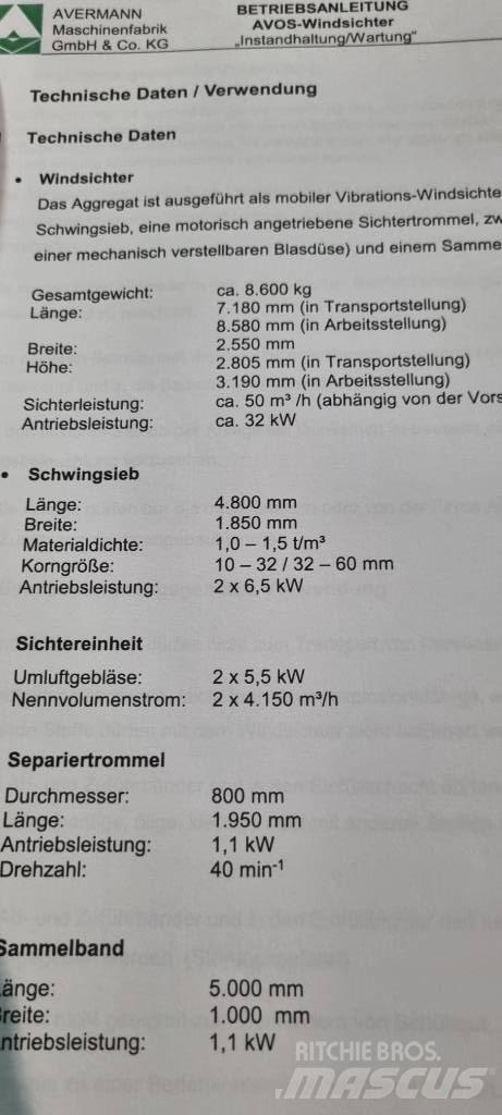 Avermann FDT 200M Rūšiavimo technika