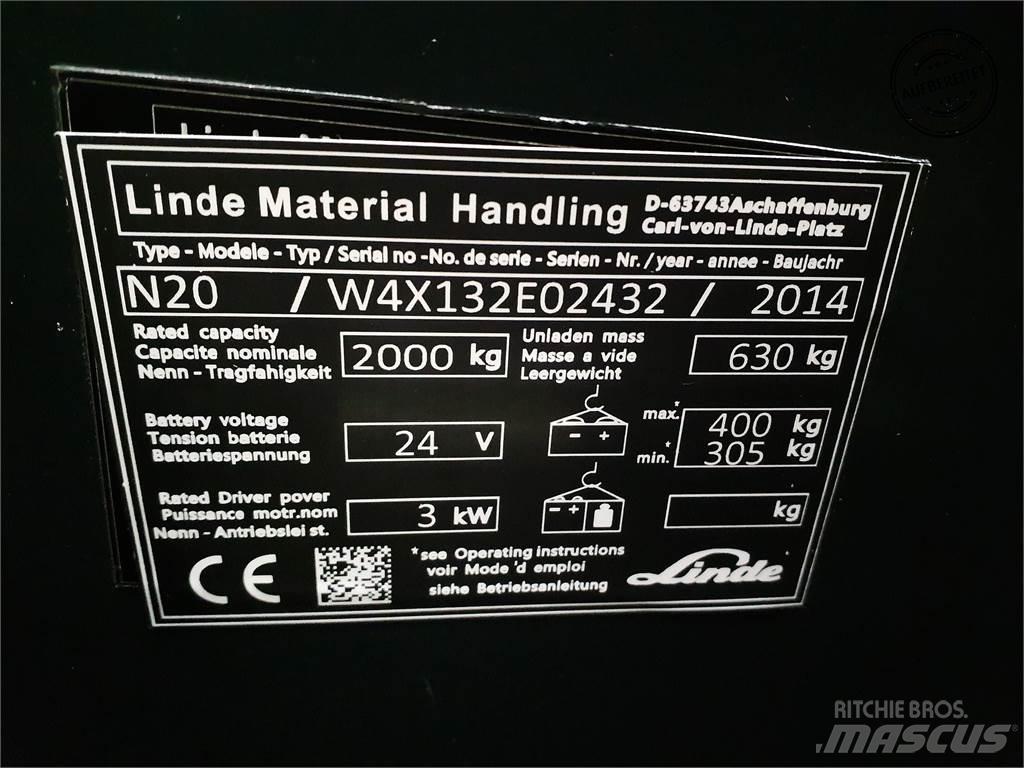 Linde N20-lang Mažų aukščių užsakytų prekių krautuvai