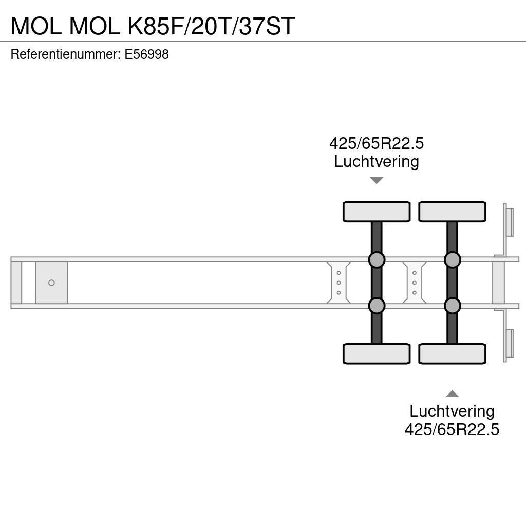 MOL K85F/20T/37ST Savivartės puspriekabės