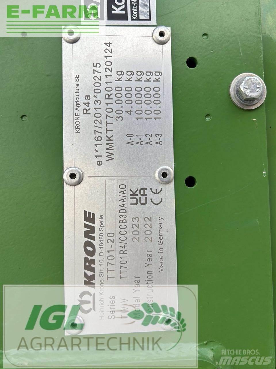 Krone tx 560 Grūdų vežimėliai