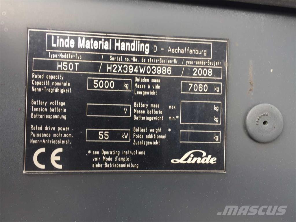 Linde H50T LPG (dujiniai) krautuvai
