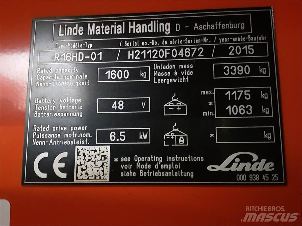 Linde R16HD Šakiniai krautuvai su prailgintu keltuvu