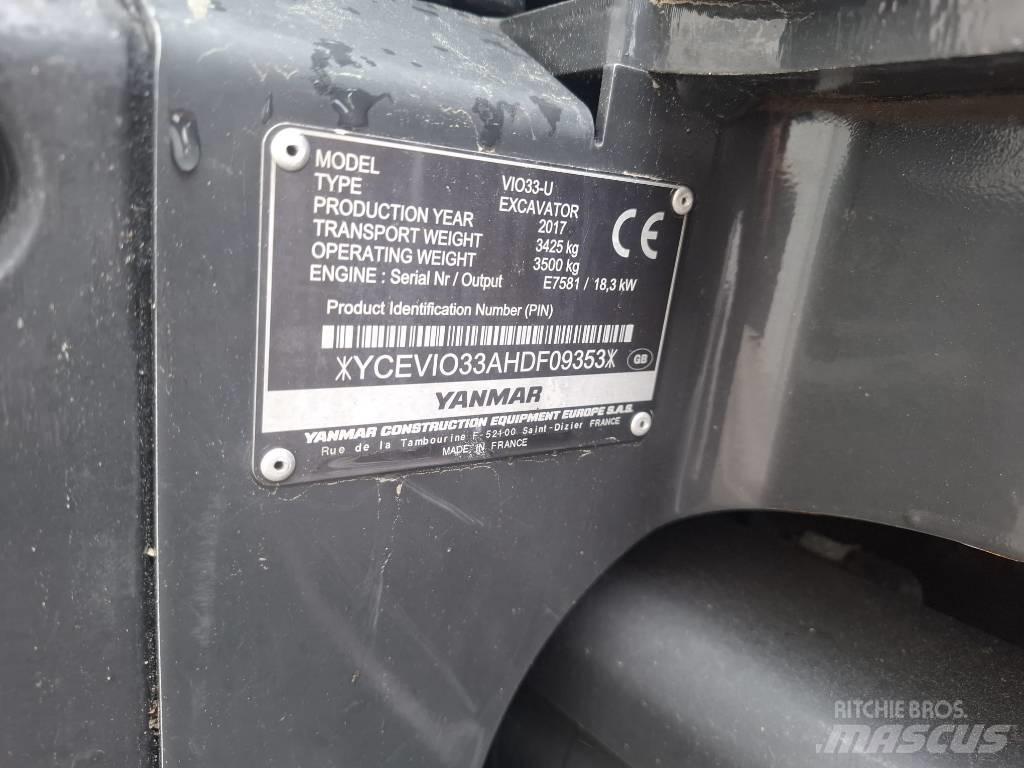 Yanmar Vio 33 U Mini ekskavatoriai < 7 t