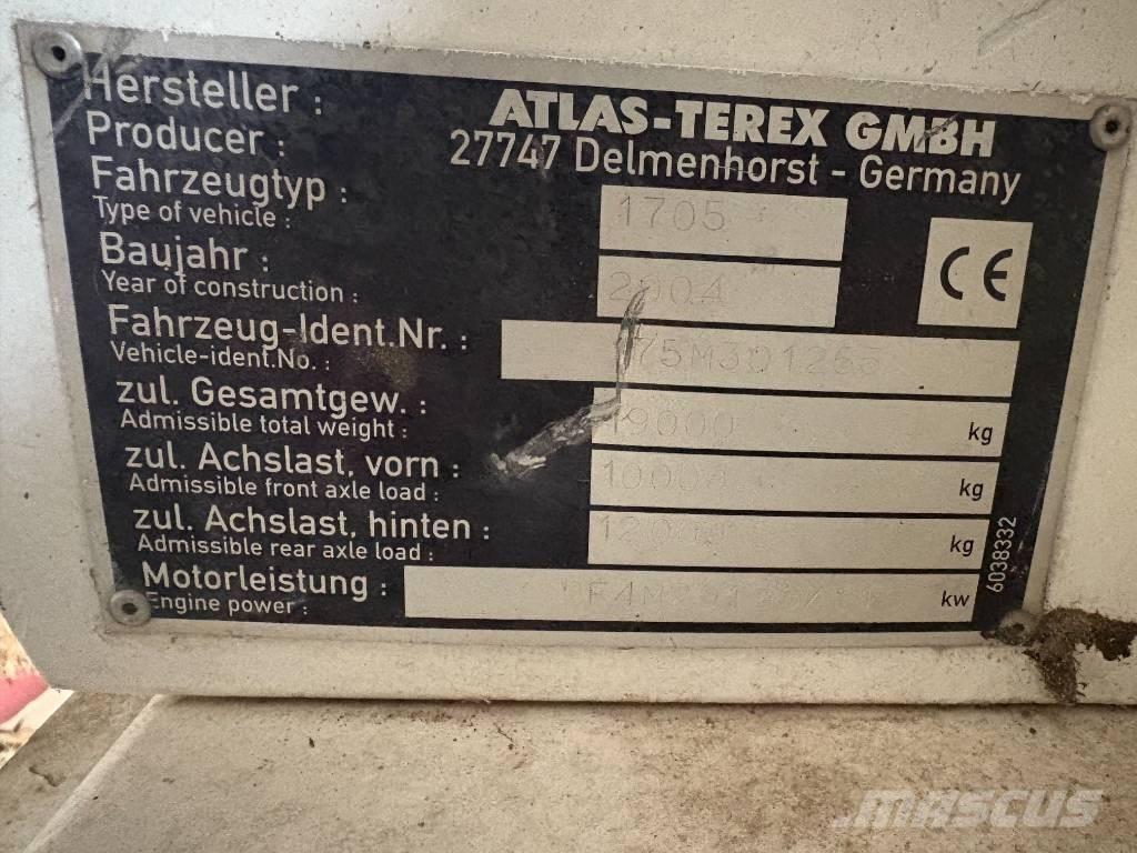 Terex 1705m Ekskavatoriniai krautuvai