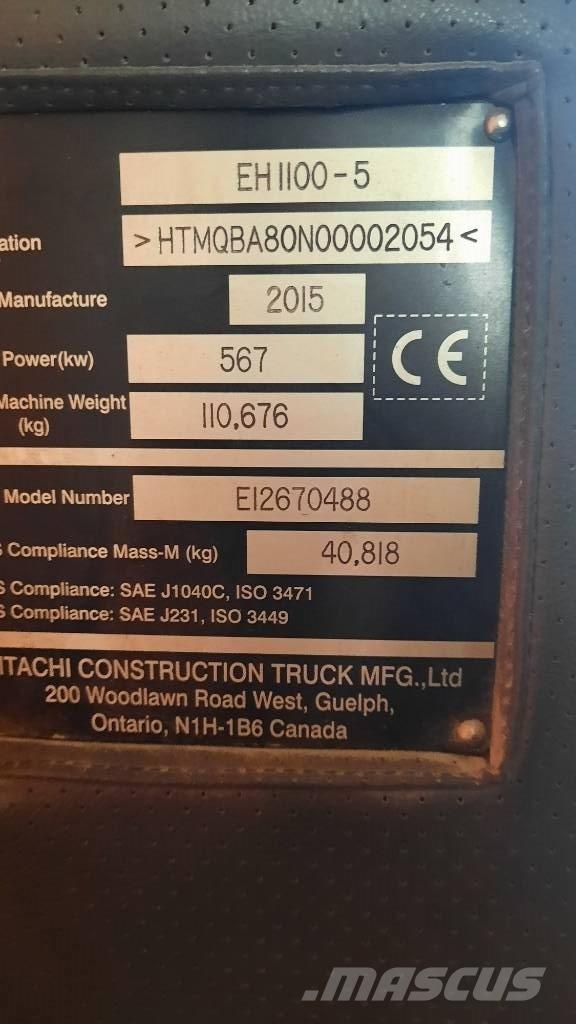 Hitachi EH 1100-5 Atliekų išvežimo technika