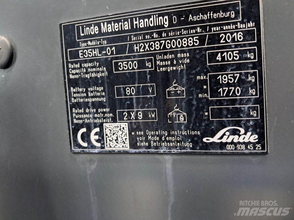 Linde E35HL-01 Elektriniai šakiniai krautuvai