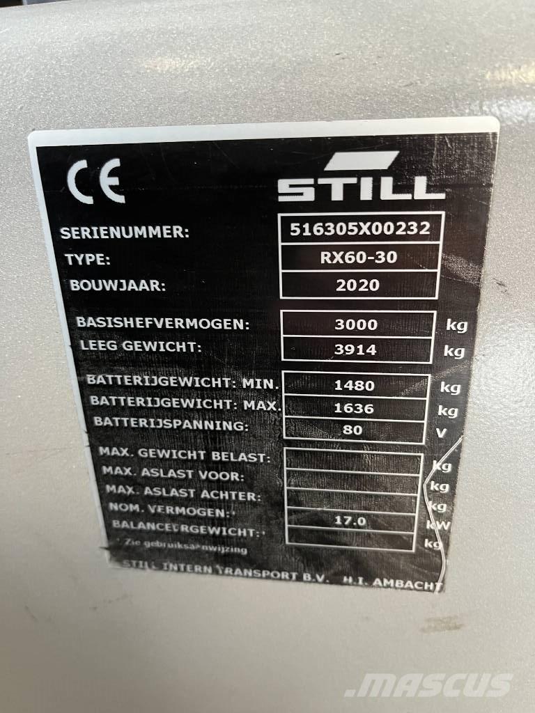 Still RX 60-30 Elektriniai šakiniai krautuvai