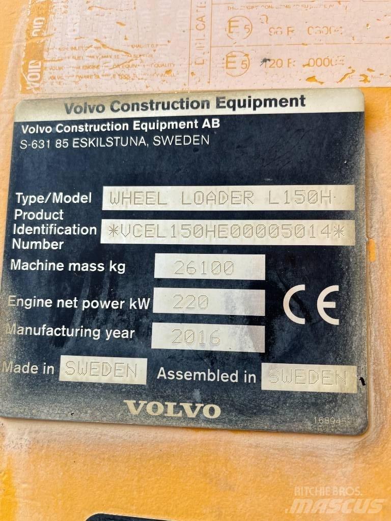 Volvo L150H Naudoti ratiniai krautuvai