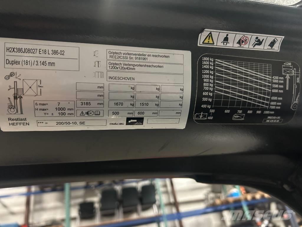 Linde e18l-02 Elektriniai šakiniai krautuvai