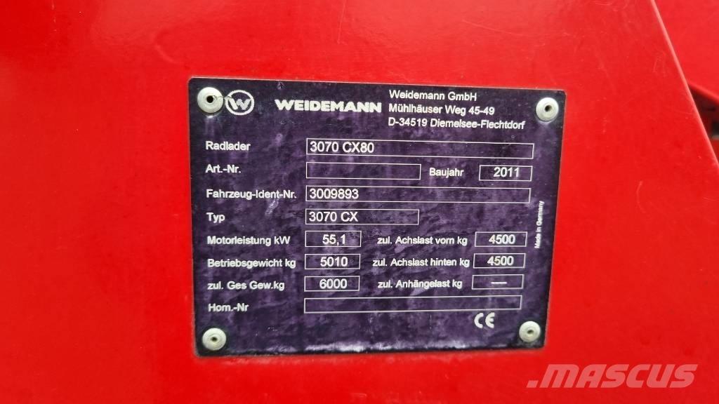 Weidemann 3070CX60 Naudoti ratiniai krautuvai