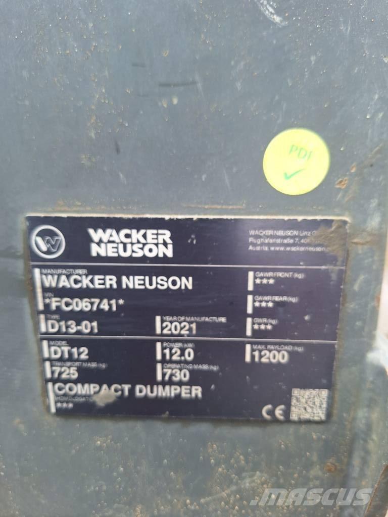 Wacker Neuson DT 12 Vikšrinė savivartė technika