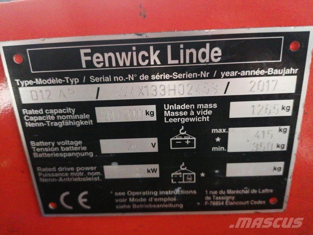 Linde D12AP Rankiniai vėžimėliai