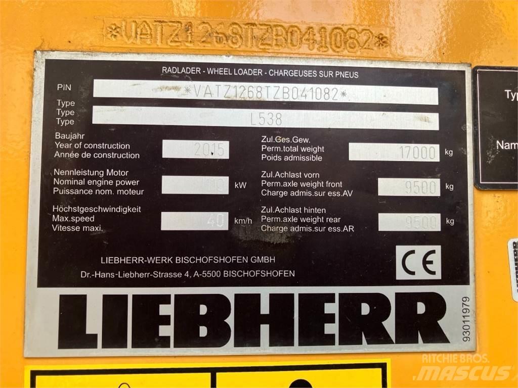 Liebherr L538 Naudoti ratiniai krautuvai