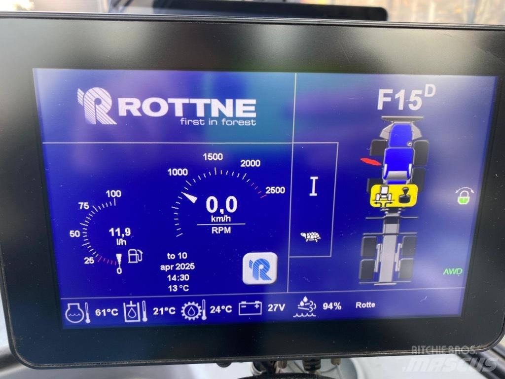 Rottne F15D Naudoti miškovežiai (Forvarderiai)