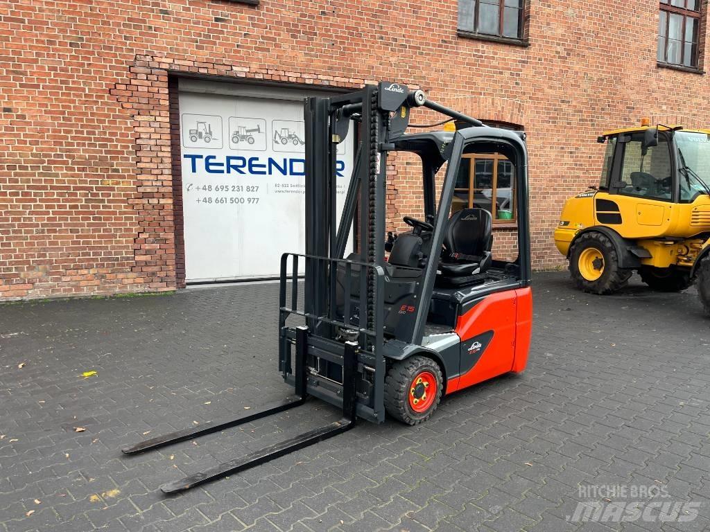 Linde E 15 Elektriniai šakiniai krautuvai