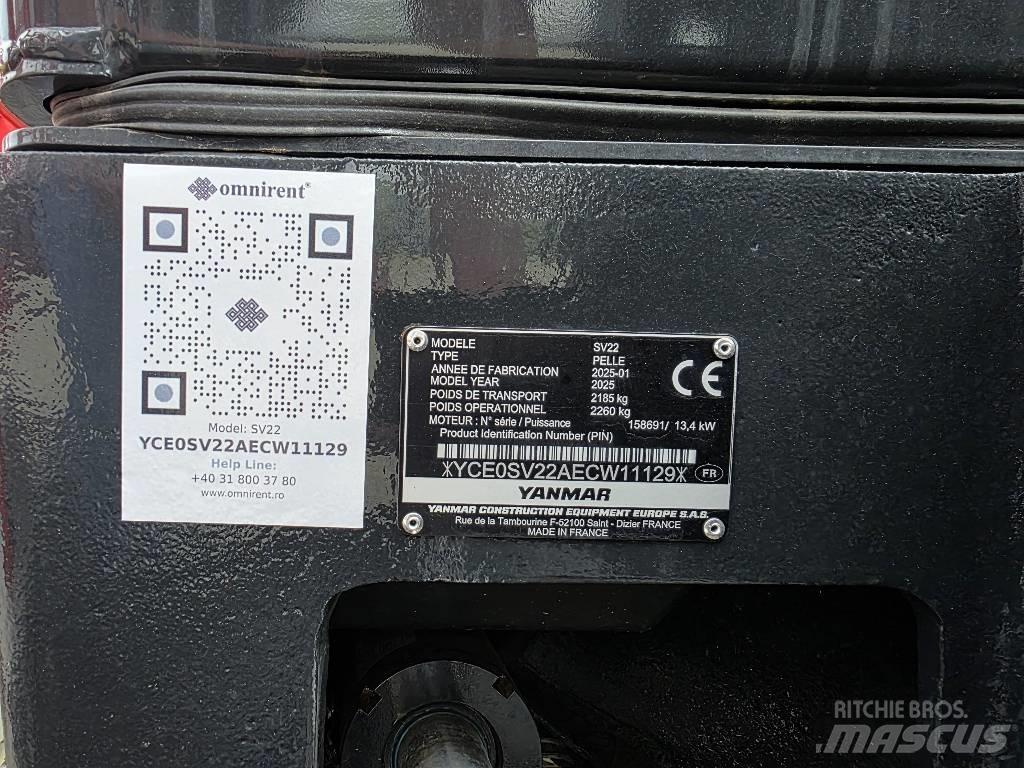 Yanmar SV 22 Mini ekskavatoriai < 7 t