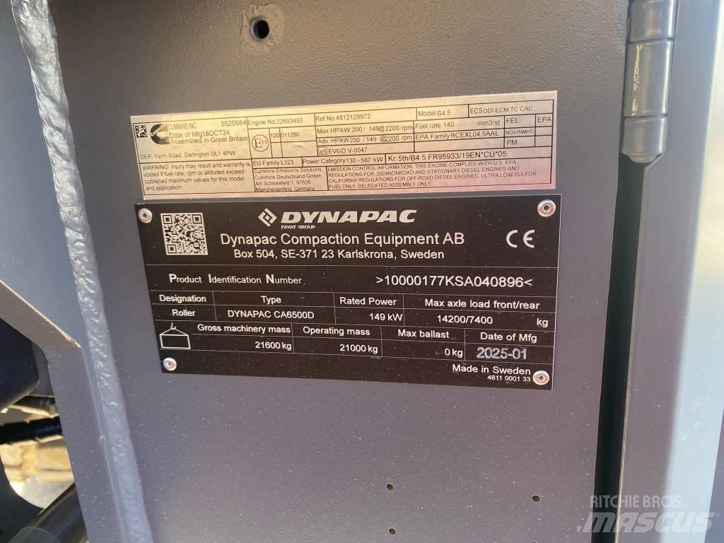 Dynapac CA 6500 D Vieno būgno volai