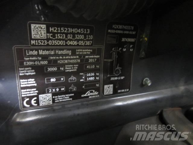 Linde E30H Elektriniai šakiniai krautuvai