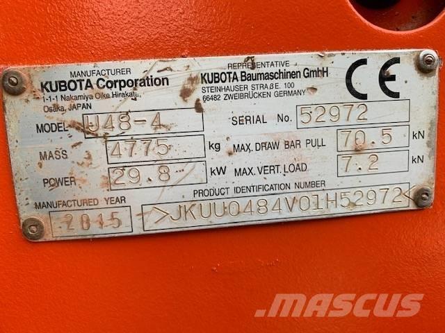 Kubota U 48-4 Mini ekskavatoriai < 7 t