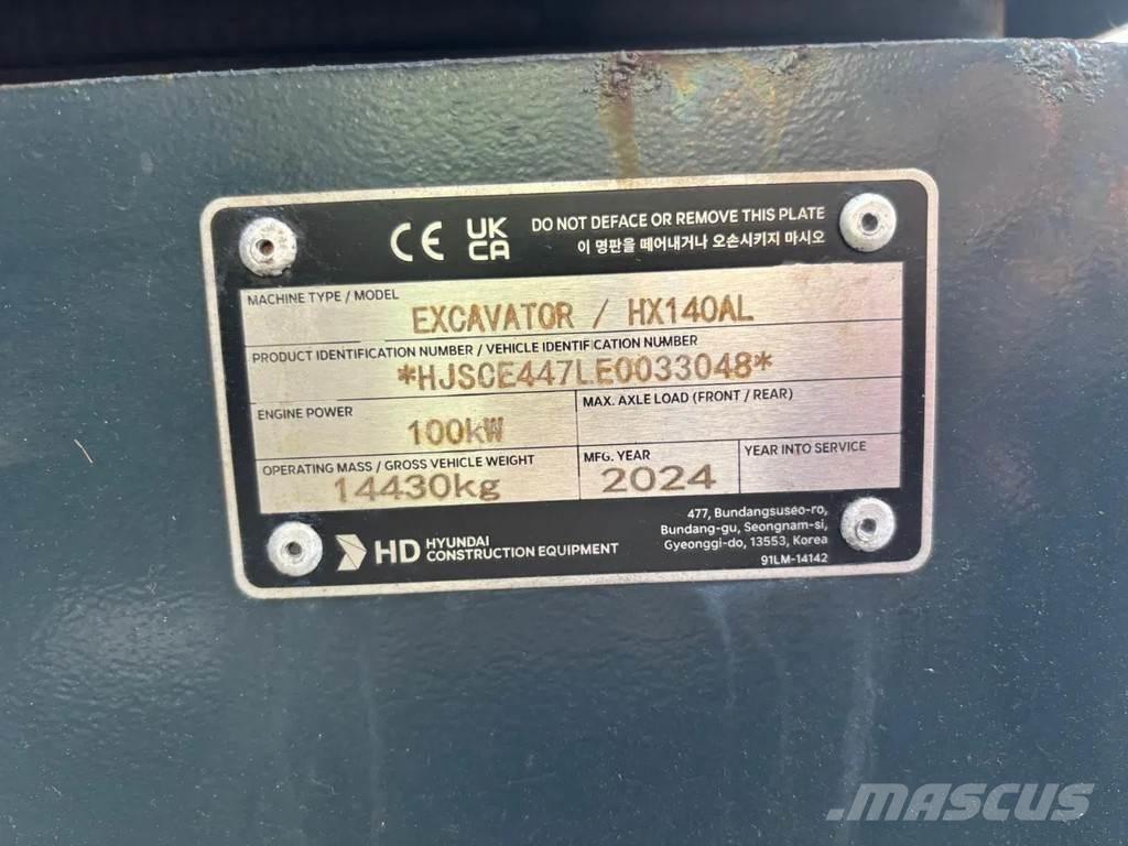 Hyundai HX140AL Vikšriniai ekskavatoriai
