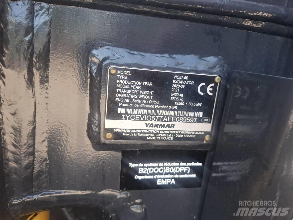 Yanmar vio 57-6B Mini ekskavatoriai < 7 t