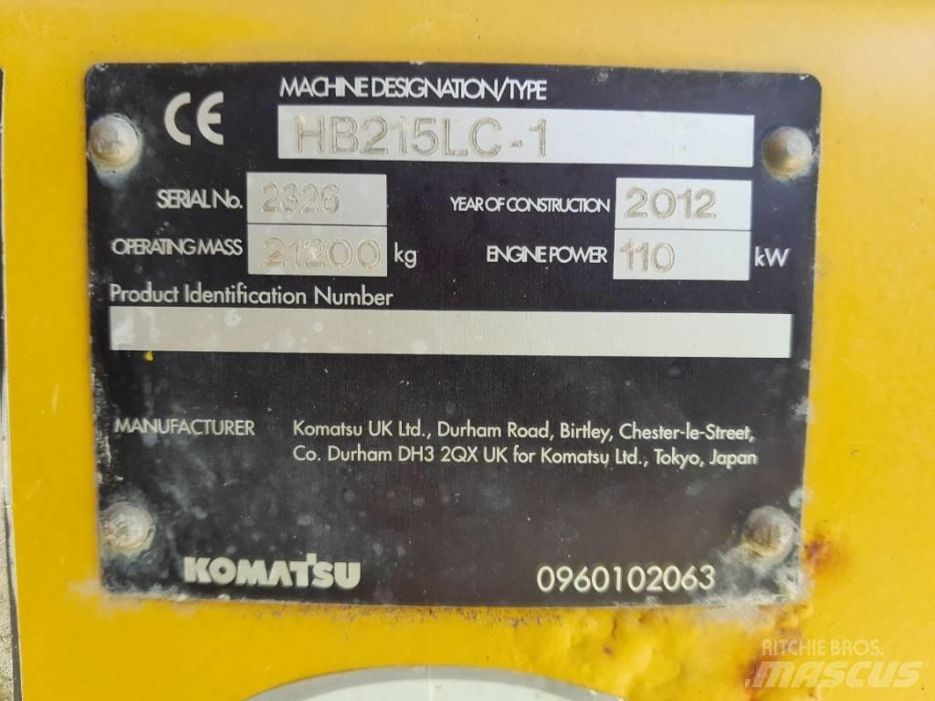 Komatsu HB215LC-1 Vikšriniai ekskavatoriai