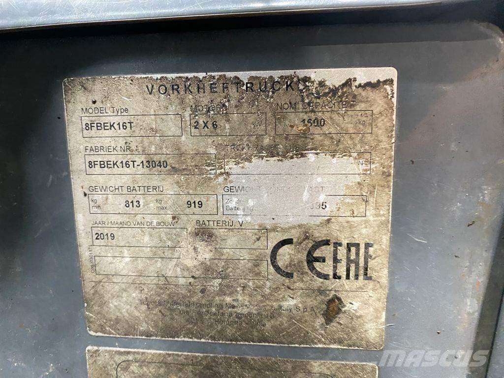 Toyota 8FBEK16T Elektriniai šakiniai krautuvai