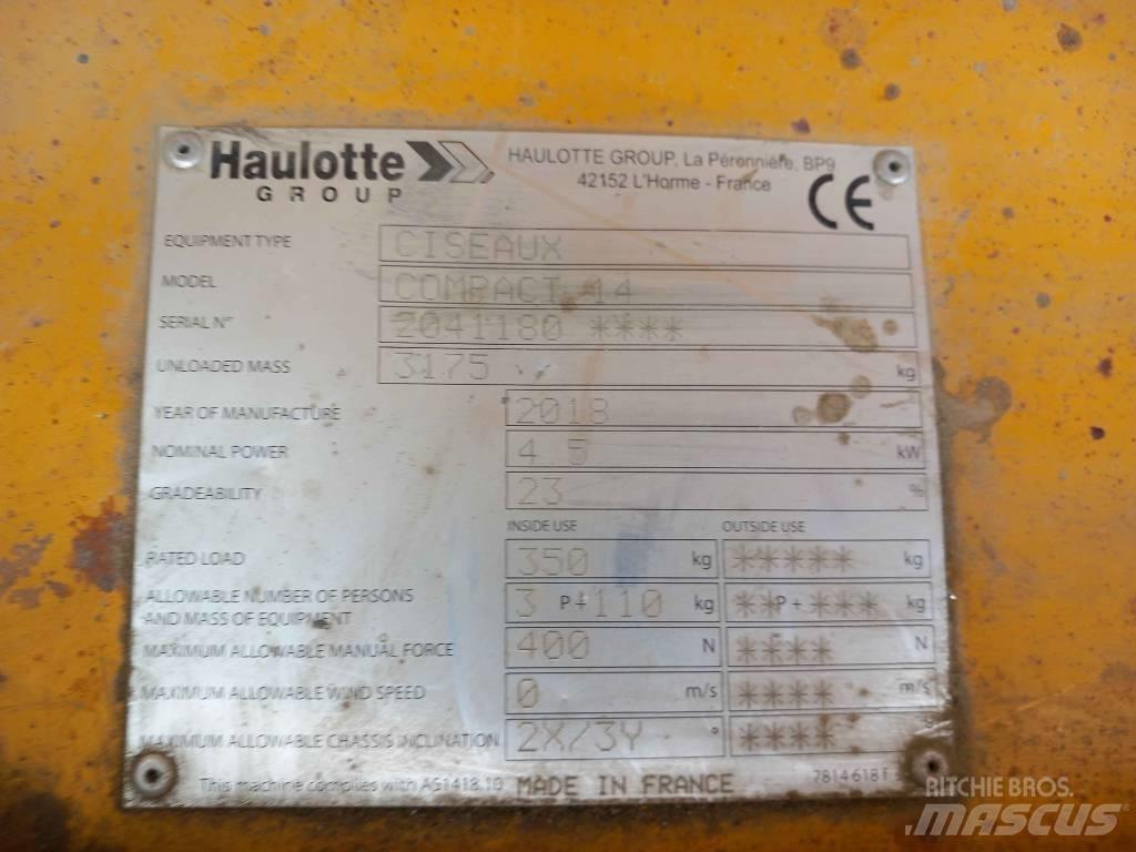 Haulotte Compact 14 Žirkliniai keltuvai
