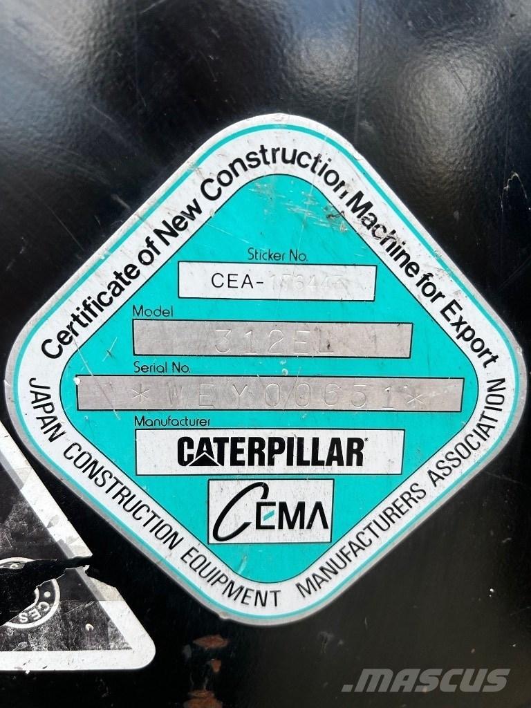 CAT 312 E Vikšriniai ekskavatoriai