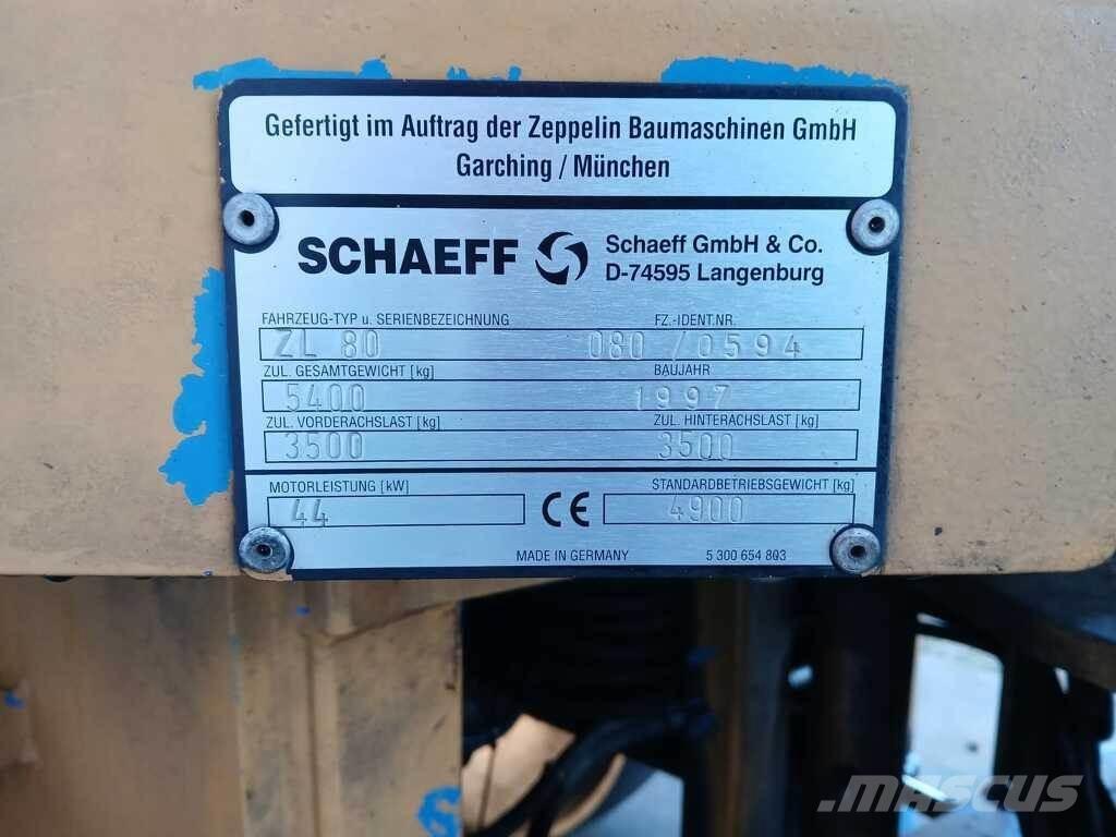 Schaeff ZL 80 Naudoti ratiniai krautuvai
