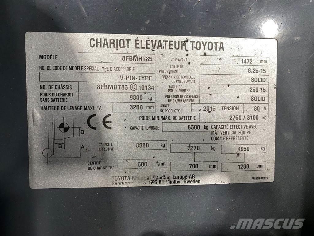 Toyota 8FBMHT85 Elektriniai šakiniai krautuvai