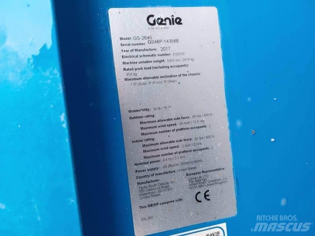 Genie GS 2646 Žirkliniai keltuvai